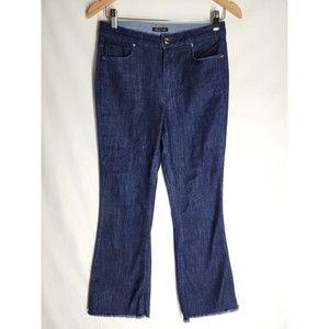 Massimo Dutti Women's Jeans Navy Blue Size USA 4 EUR 36 Semi Flare Mid Rise